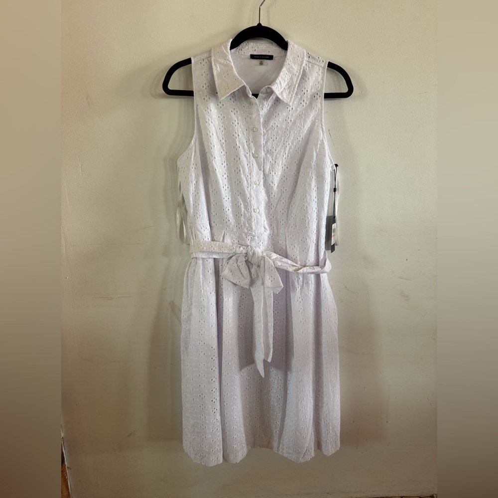 Tommy Hilfiger Women’s 10 Eyelet White Shirtdress Summer Classic Wedding Preppy